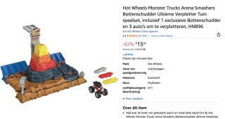 Hot Wheels Monster Trucks Arena Smashers voor €15,35 bij Amazon