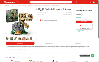 LEGO Fósiles de Dinosaurio por $500 | Sanborns