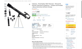 Telescopio Celestron PowerSeeker 50AZ por $1,393 | Amazon