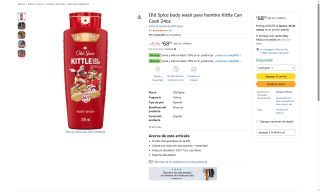 Old Spice Kittle Can Cook 709ml por $68 | Amazon