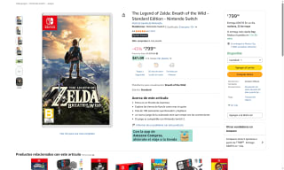 Zelda Breath of Wild Switch por $799 | Oferta Amazon