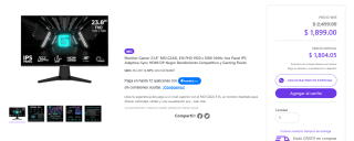 Monitor 23.8" MSI G242L E14 FHD por $1,804 | Grupo DECME