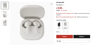 QCY Buds-Wit voor 9,99 euro
