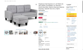 Sala Esquinera en L Reversible por $5,930 | Oferta Amazon