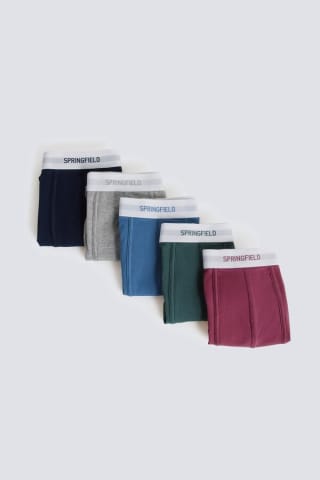 Springfield pack 5 boxers algodón básicos por 13,59€