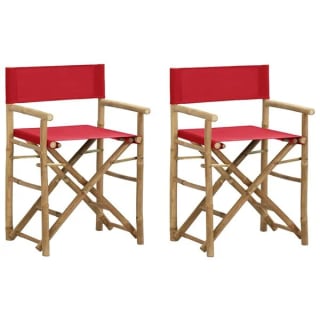 VidaXL Sillas Director Plegables Bambú 2 uds por 40,58€