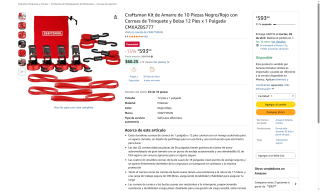 Kit Craftsman 10 piezas por $594 | Oferta Amazon