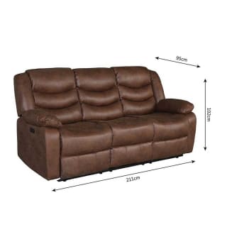 Juego de Living Reclinable CIC Domingo 3C+2C+1C Café por $1.829.990