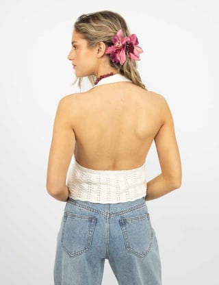 Poleta Crochet Sin Mangas Mujer ICONO Oferta $4.990 Disponible en abc, Chile