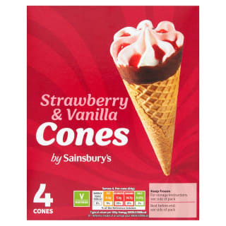 Sainsbury's Strawberry & Vanilla / Toffee & Vanilla / Mint Choc / Millionaires Ice Cr