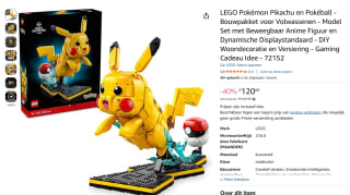 LEGO Pokémon Pikachu en Pokéball voor €120,69 bij Amazon