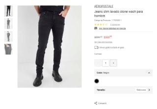 Jeans Aéropostale Slim por $359 | Liverpool