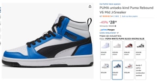 Puma Rebound V6 Mid sneakers voor €28 bij Amazon