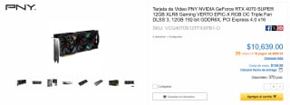 Tarjeta PNY RTX 4070 SUPER 12GB XLR8 por $10,639 | Oferta CyberPuerta