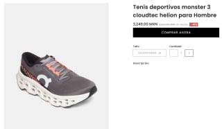 On Running Cloudmonster 3 por $2,300 en Privalia