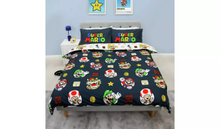 Nintendo Super Mario Reversible Kids Bedding Set – Double Duvet & 2 Pillowcases, £16.