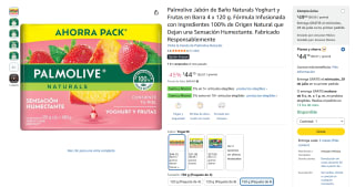 Jabón Palmolive Naturals Yoghurt 4p por $44 | Oferta Amazon