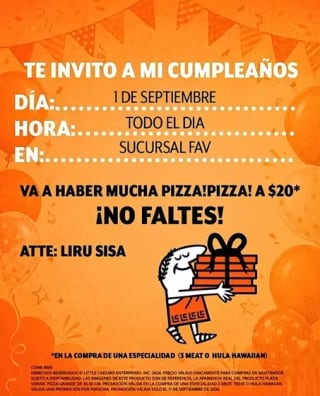 Pizzas Liru Sisa por $20 en Little Caesars