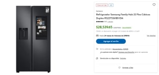 Refrigerador Samsung 22 Pies Cúbicos por $27,898 | Sam's Club (Cashi)