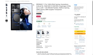 REDMAGIC 11 Pro 5G 512GB por $15,839 | Oferta Amazon
