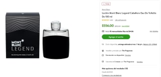 Perfume Mont Blanc Legend Caballero 100ml por $576 | Bodega Aurrera
