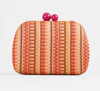 Bolso Clutch rafia multicolor por 12.99€.