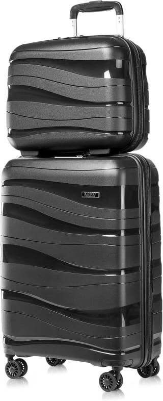 Kono Suitcase Set of 2, Lightweight Cabin Suitcase with Small Travel Case @ Luno Fash