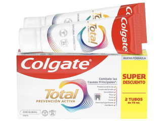 Colgate total prevención activa original pasta de dientes 2x75ml por 3,47€