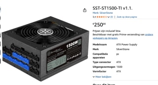 Silverstone Strider Titanium ST1500-TI voor €250 bij Amazon
