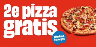 Gratis tweede pizza bij Domino's