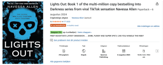Lights Out An Into Darkness Novel voor €8,13 bij Amazon