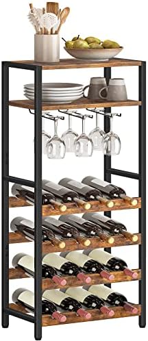 Estantería para Vino de 16 Botellas y soporte copas por 45.03€