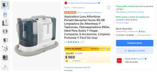 Aspiradora portátil 450W por $894 | Mercado Libre