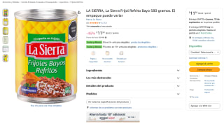 La Sierra Frijol Refrito Bayo 580 gramos por $12 en Amazon