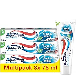 Aquafresh Toothpaste Triple Protection Fresh & Minty, 3 in 1 Protection, Pack