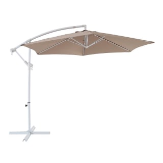 Parasol redondo excéntrico con estructura en blanco New Arc por 49.99€