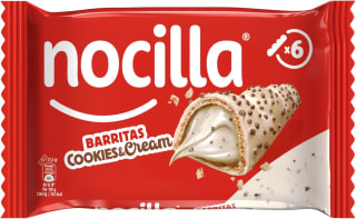 6 barritas Nocilla, Barritas, Cookies&Cream por 1.79€