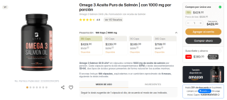 Omega 3 Aceite Puro de Salmón por $509 | B Life