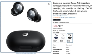 Soundcore by Anker Space A40 oordopjes voor €47,08 bij Amazon