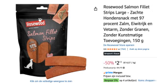 Rosewood Salmon fillet strips large 150 g voor €2,11 bij Amazon