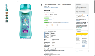 Shampoo Palmolive 700ml por $27 | Oferta Amazon