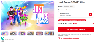 Just Dance 2026 Edition por $500 | Oferta Nintendo eShop