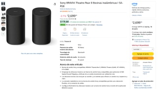 Sony BRAVIA Theatre Rear 8 por $2,700 | Oferta Amazon