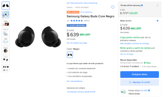Samsung Galaxy Buds Core por $639 | Mercado Libre