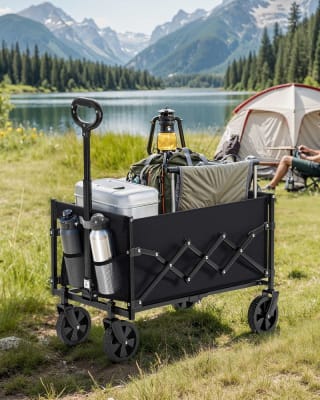 Songmics 90L Foldable Camping Trolley W/Code