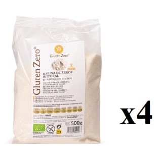 4 x Gluten Zero Harina de Arroz Integral Ecológica sin Gluten 500g por 3.96€