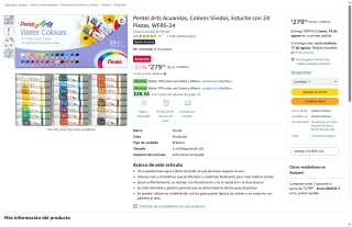Acuarelas Pentel Arts 24 Piezas por $279 | Oferta Amazon
