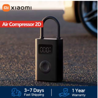 Xiaomi Mijia Portable Electric Air Compressor 2D voor €28,37 bij AliExpress