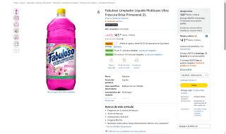Fabuloso Multiusos 4L por $32 | Oferta Amazon