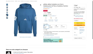 Sudadera Adidas Hombre Araña por $725 | Oferta Amazon